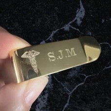 Medical Symbol Personalised Gold Money Clip